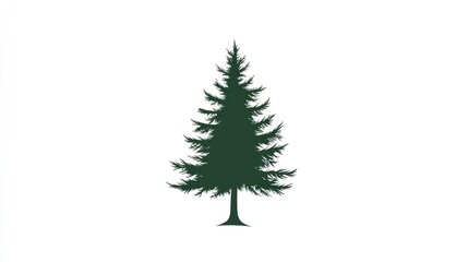 Obraz premium Simple Silhouette of a Fir Tree (1)