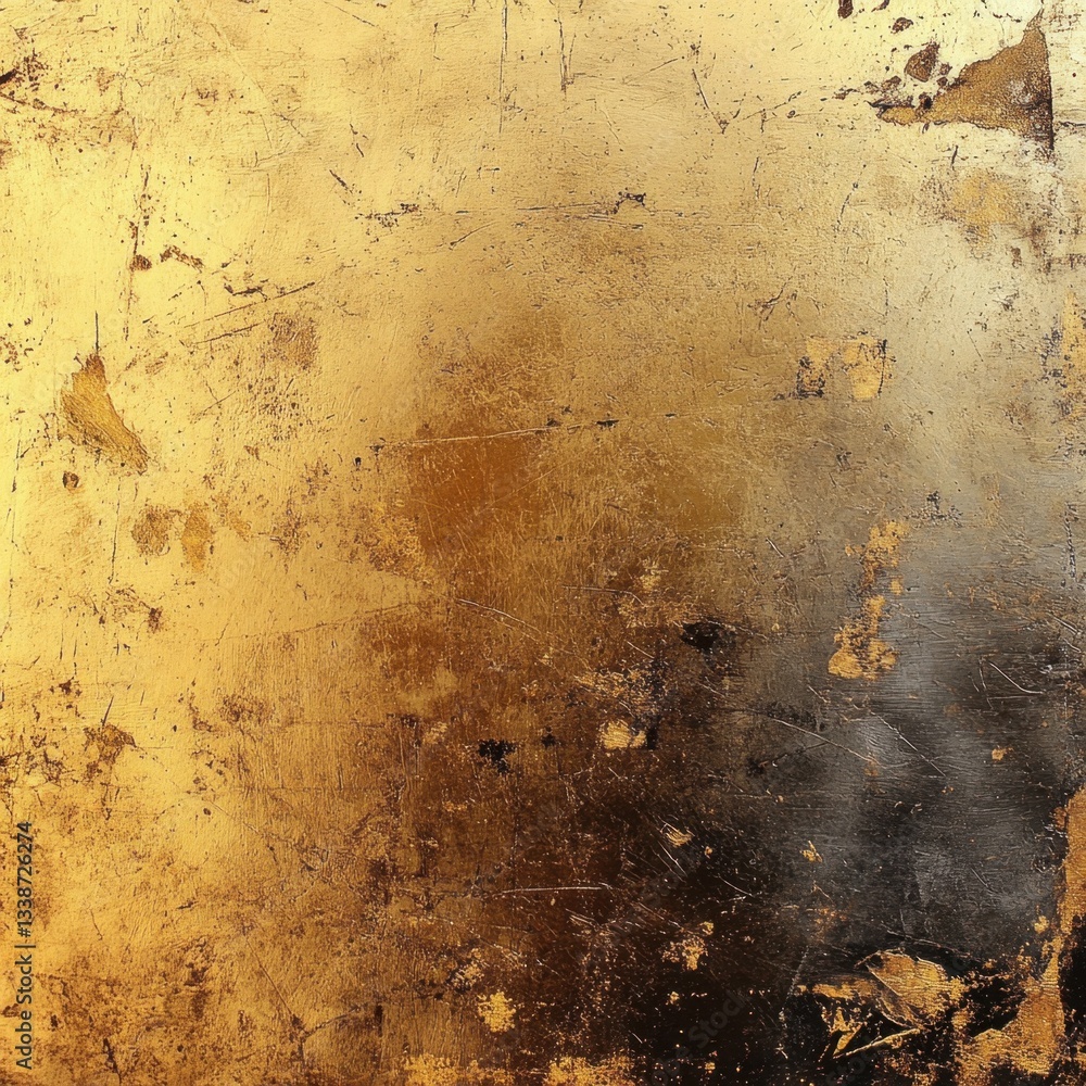 Poster abstract golden texture with dark gradient for luxurious background with metallic effect and artisti