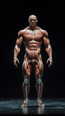 Fototapeta premium muscular man posing in studio