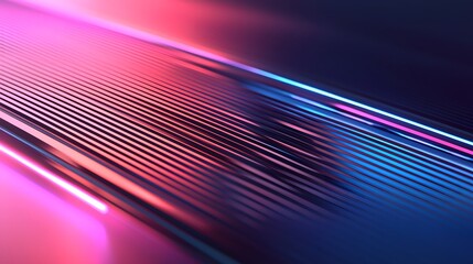 Vibrant Hi Tech Digital Interface with Glowing Neon Circuit Lines and Abstract Lighting Effect