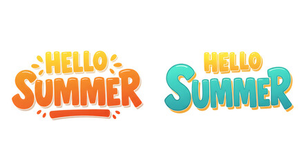 Hello Summer Typography Designs  Summer Graphics