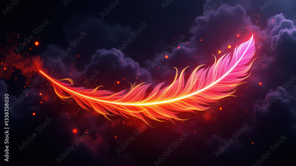 Poster a fiery phoenix rising in a magical cyber-infused realm, symbolizing resilience in devops and cybers