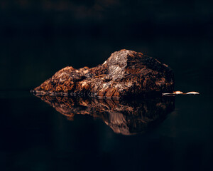 rock on water