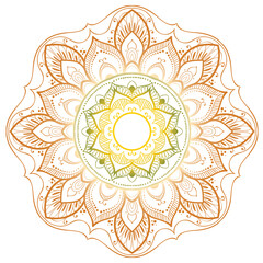 Circular pattern in form of flower mandala. Vintage decorative elements. Oriental pattern, vector illustration.