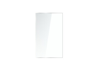 Transparent Glass plate background. Realistic screen glass, window effect with flare, clear glass showcase, glossy plastic glare frame, acrylic with glares and light, plexiglas, 3d.