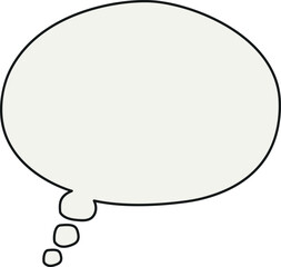 Thought speech bubble icon isolated on white background. Vector Illustration.