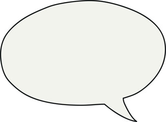Speech bubble on white background. Vector illustration.