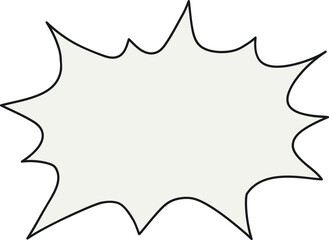 Burst speech bubble vector icon. Drawing sketch illustration hand drawn line.