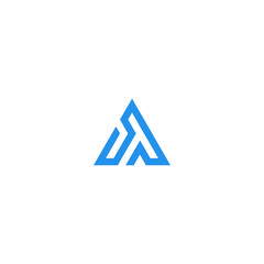 Blue Abstract Triangle Logo Design