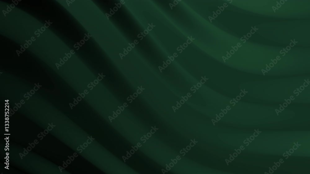 Poster a soft, wavy dark green fabric background creating a serene and calming visual effect.