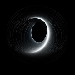 Abstract white light tunnel with circular waves