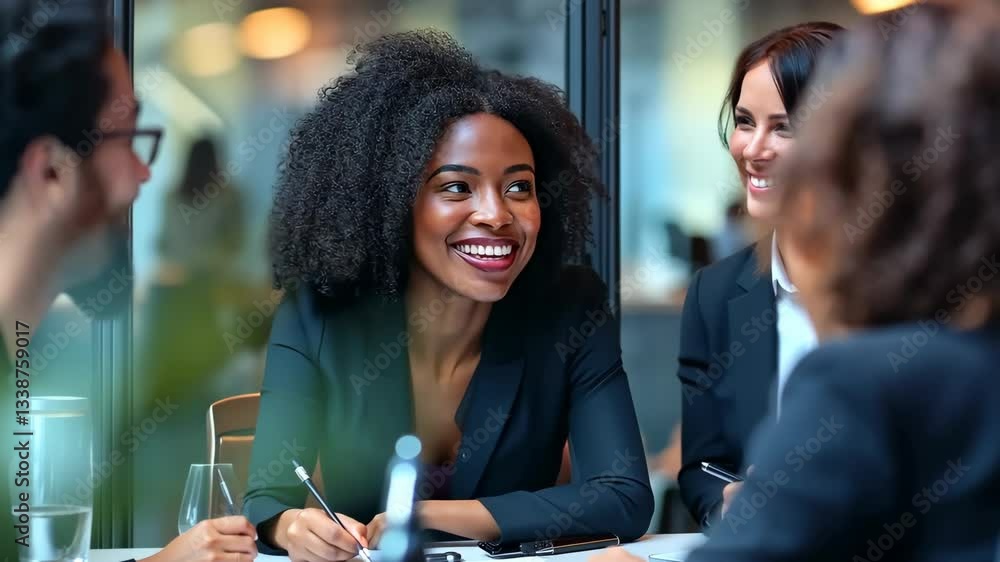 Aufkleber a diverse group of skilled professionals, working collaboratively in a modern office setting, are en