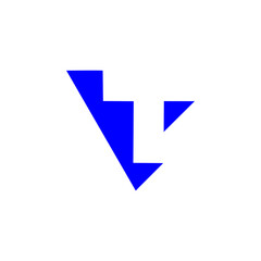 Blue Geometric Abstract Triangle Design