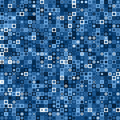 Seamless Vector Illustration Blue Pixelated Grid