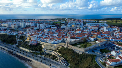 Fototapeta premium Vista aérea da baía de Sines , Portugal