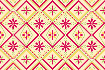 seamless floral pattern geometric pattern seamless fabric ethnic design for fabric wallpaper background wrapping decorration interior emboidery.