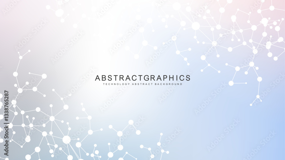 Canvas Prints molecular structure dna, atom, neurons. science concept for your design. connected lines with dots. 