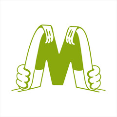m letter logo with m letter icon