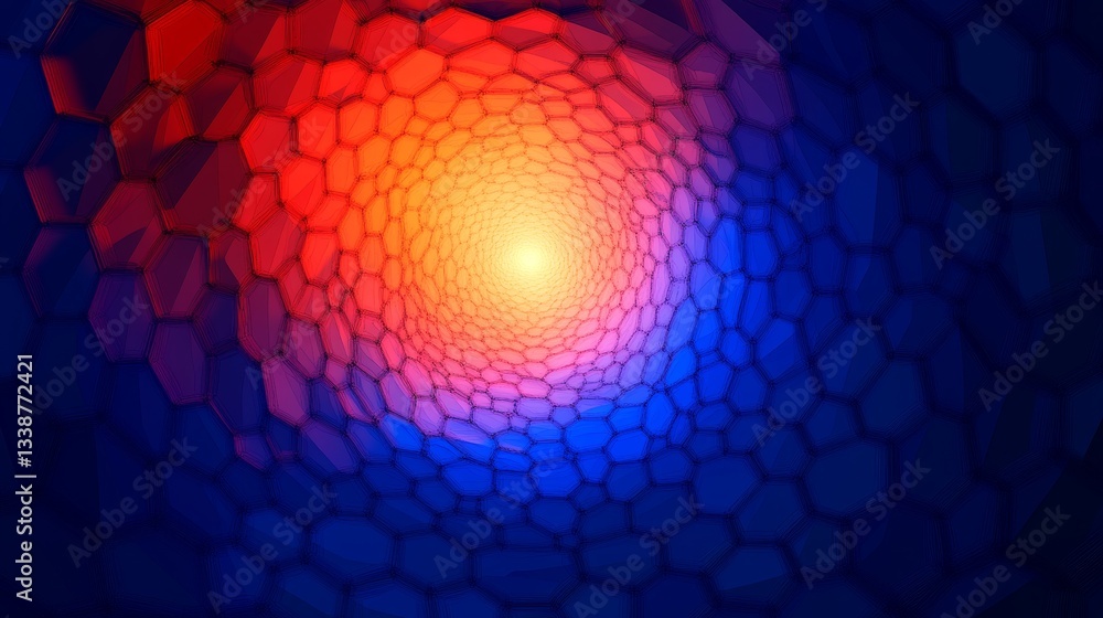 Poster modern abstract geometric background with a simple hexagon pattern, creating a futuristic and minima