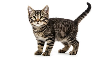 little kitten cat isolated on white background