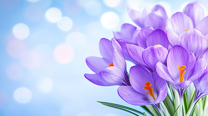 Naklejka premium spring crocus flowers