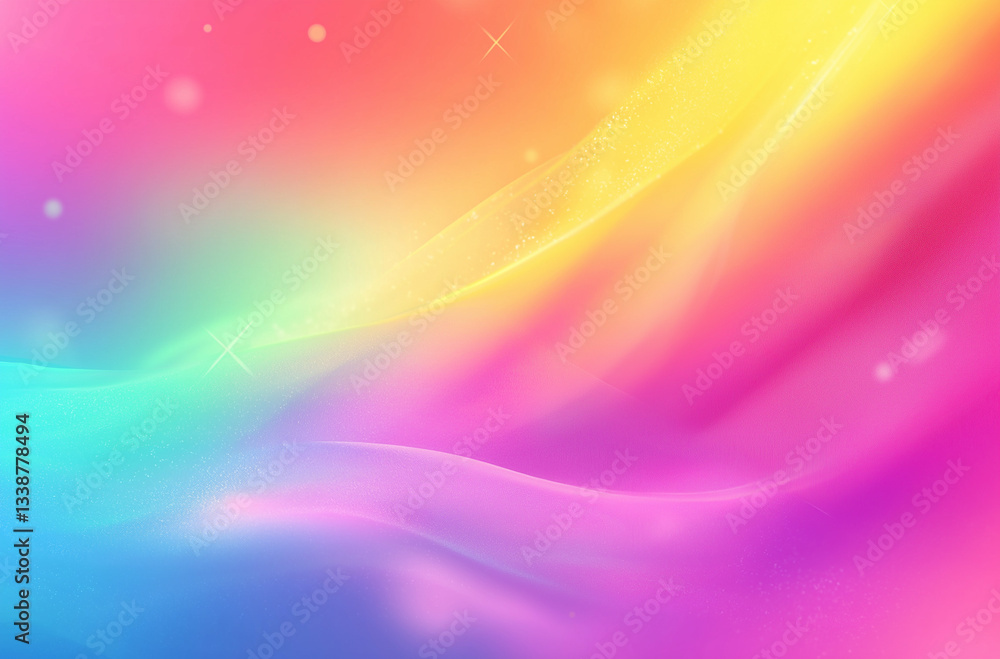 Aufkleber vibrant rainbow gradient background – high-resolution flat vector design with smooth colors and shar