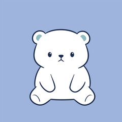 Cute and adorable Polar Bear Character Illustration