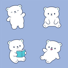 Cute and adorable Polar Bear Character Illustration