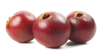 Obraz premium two red apples isolated, two red apples,three red apples.