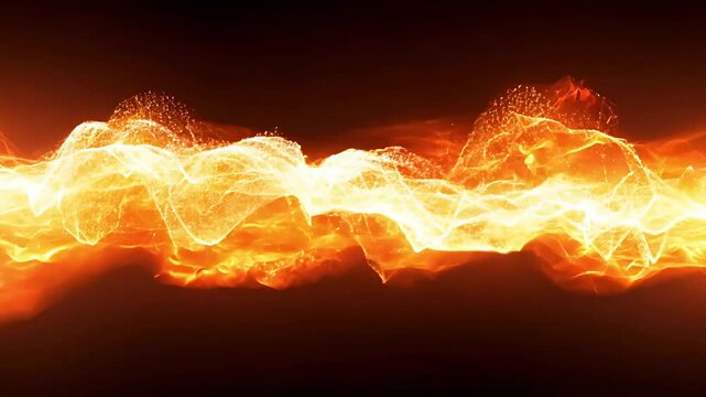 A smooth-flowing flame wave transition, adding boldness to dynamic videos.