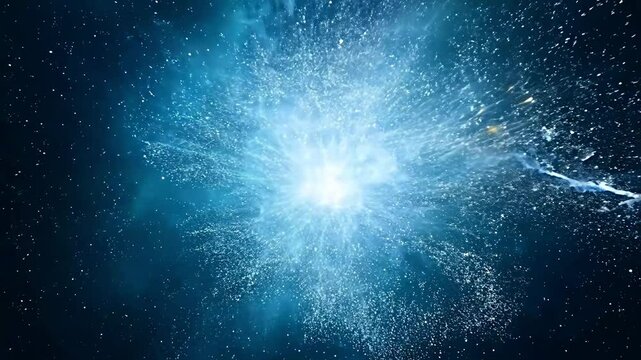A cool blue explosion effect, creating a crisp and impactful transition.