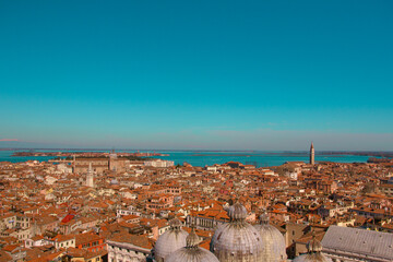 Panorama Wenecji we Włoszech, morze śródziemne, adriatyk