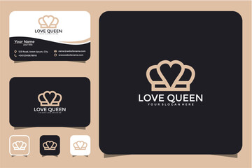 Business Card Set With Crown Logo And Hearts