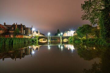 Stamford Town bridge on beautiful sunny day. England