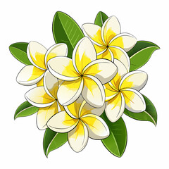 yellow frangipani flower