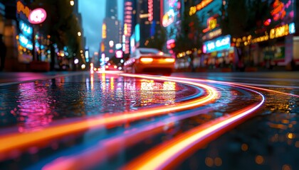 Envision a vibrant metropolis where towering structures kiss the night sky, illuminated by the pulsating rhythm of digital intelligence, algorithms weaving complex narratives, AI orchestrating the