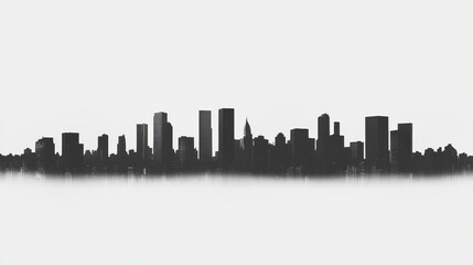 Naklejka premium City Skyline Silhouette.