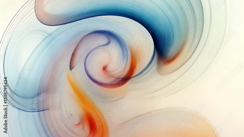 Aufkleber abstract swirl of colors: a captivating display of swirling colors, blending blues, oranges, and hin