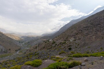 Mountain Valley with Rocky Terrain