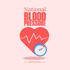 vector graphic of National Blood Pressure Month ideal for National Blood Pressure Month celebration.