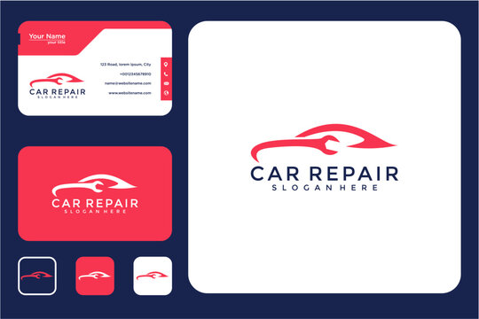 Car Repair Logo Design Templates On Business Cards