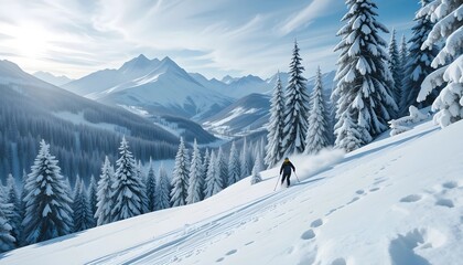 Fototapeta premium winter mountain landscape