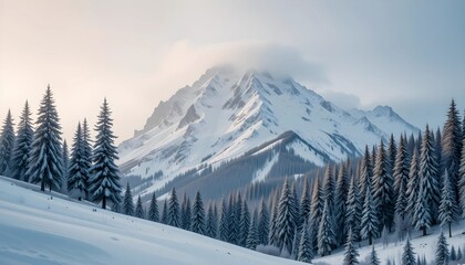 Obraz premium winter mountain landscape