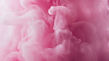 A captivating dance of pink smoke creating a soft and ethereal abstract background