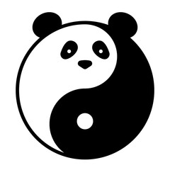 Fototapeta premium Illustration showing black icon of China attributes on white background