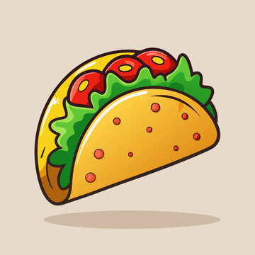 recommend clip art: Tacos mexican taco illustration