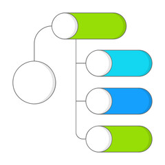 Fototapeta premium Infographic Business Flow Chart Design