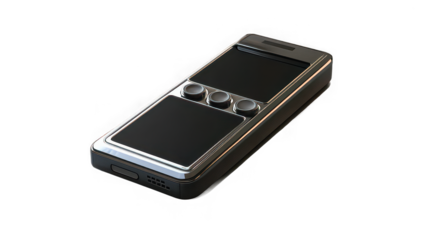  Modern Flip Phone with Sleek Minimalist Design - Transparent Background