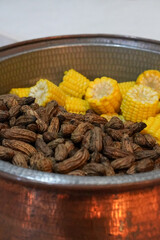 Traditional Ramadan snacks, captured on March 17, 2025. A delicious assortment of sweet and savory treats, perfect for iftar and suhoor