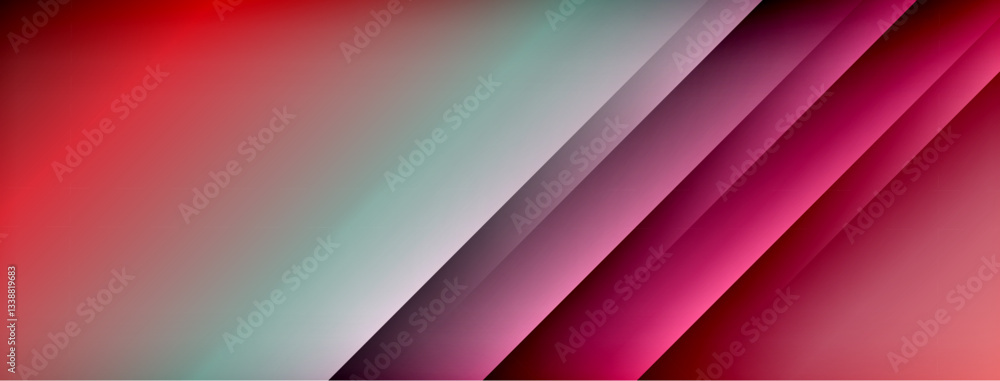 Poster dynamic shadow lines with gradient colors geometric background